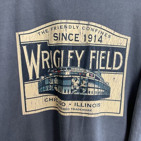 Chicago Cubs Wrigley Field Long Sleeve Tee Blue 3XL - Picture 7 of 9